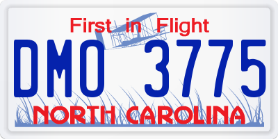 NC license plate DMO3775