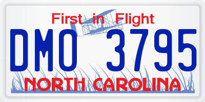 NC license plate DMO3795