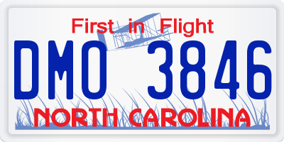 NC license plate DMO3846