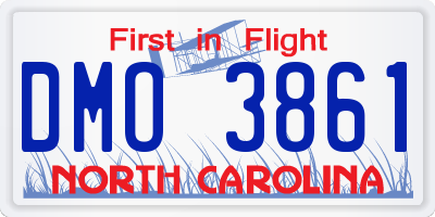 NC license plate DMO3861