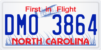 NC license plate DMO3864
