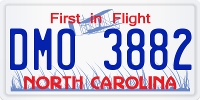 NC license plate DMO3882
