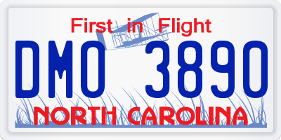 NC license plate DMO3890