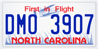 NC license plate DMO3907