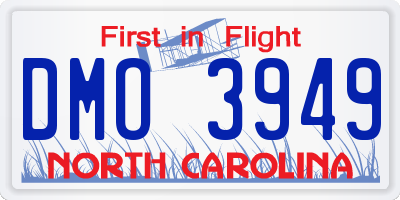 NC license plate DMO3949
