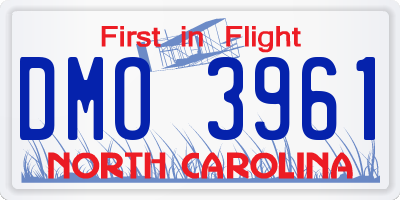 NC license plate DMO3961