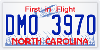 NC license plate DMO3970