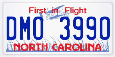 NC license plate DMO3990