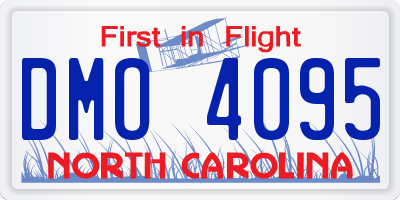 NC license plate DMO4095