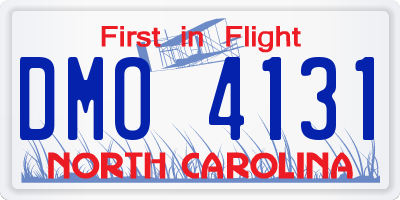 NC license plate DMO4131