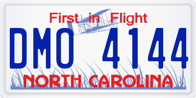 NC license plate DMO4144