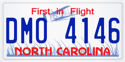 NC license plate DMO4146