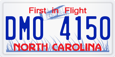 NC license plate DMO4150