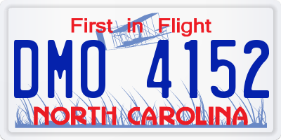 NC license plate DMO4152
