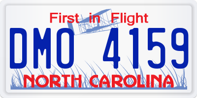 NC license plate DMO4159