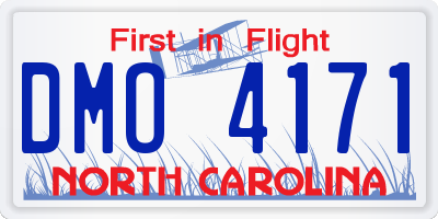 NC license plate DMO4171