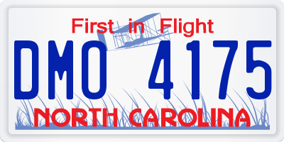 NC license plate DMO4175