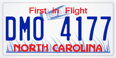 NC license plate DMO4177
