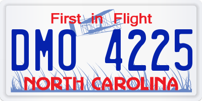 NC license plate DMO4225