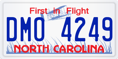 NC license plate DMO4249