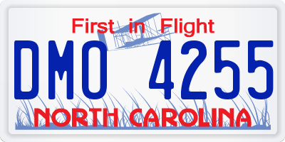 NC license plate DMO4255