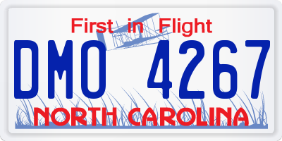 NC license plate DMO4267