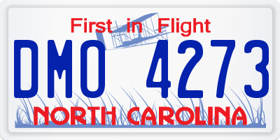 NC license plate DMO4273