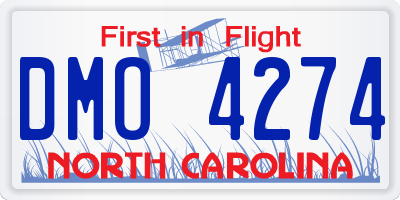 NC license plate DMO4274