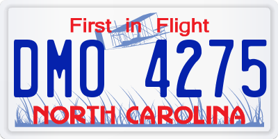 NC license plate DMO4275