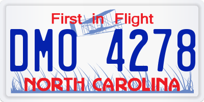 NC license plate DMO4278