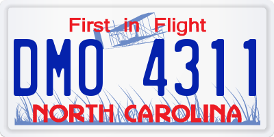 NC license plate DMO4311