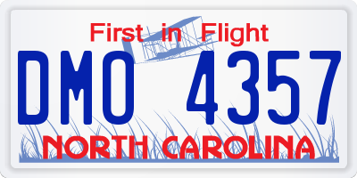 NC license plate DMO4357