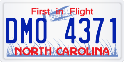 NC license plate DMO4371