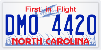 NC license plate DMO4420