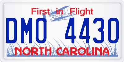 NC license plate DMO4430