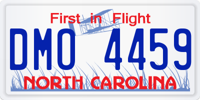 NC license plate DMO4459