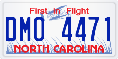 NC license plate DMO4471