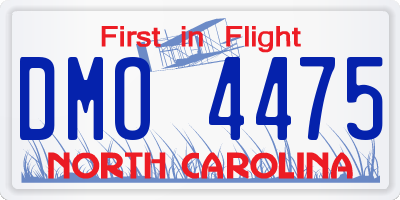 NC license plate DMO4475