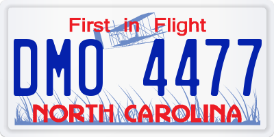 NC license plate DMO4477