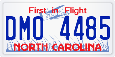 NC license plate DMO4485