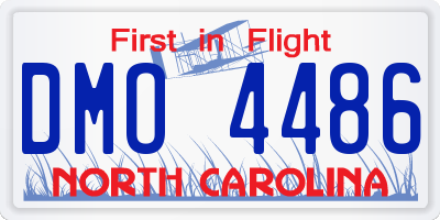 NC license plate DMO4486