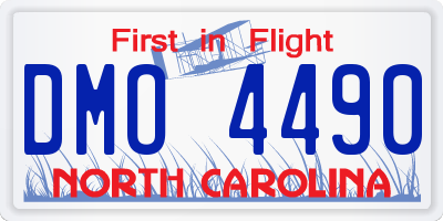 NC license plate DMO4490