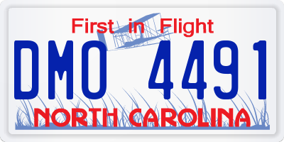 NC license plate DMO4491