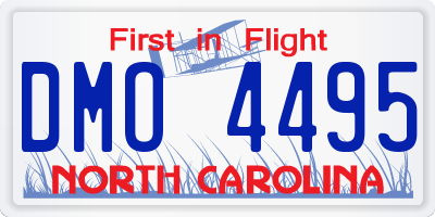 NC license plate DMO4495