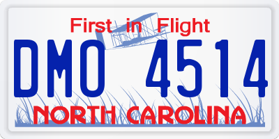 NC license plate DMO4514
