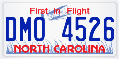 NC license plate DMO4526