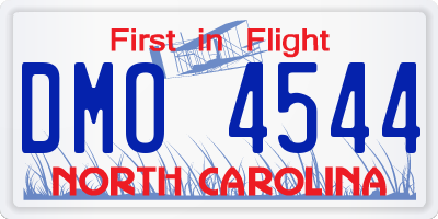 NC license plate DMO4544
