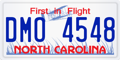 NC license plate DMO4548