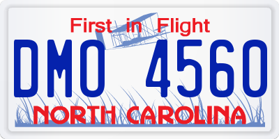 NC license plate DMO4560