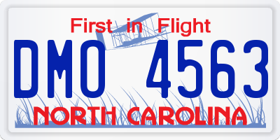 NC license plate DMO4563